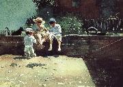 Winslow Homer Boys and kittens oil